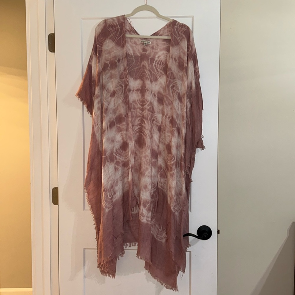 Woven Heart- Tie-dye Shawl/Throw Over